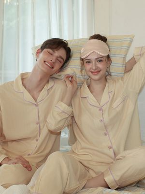 버블리 커플잠옷 긴팔 파자마 상하의 세트