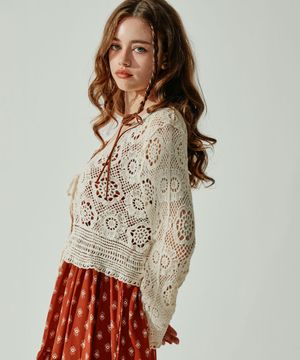 자밀라 크로셰 커버업 가디건