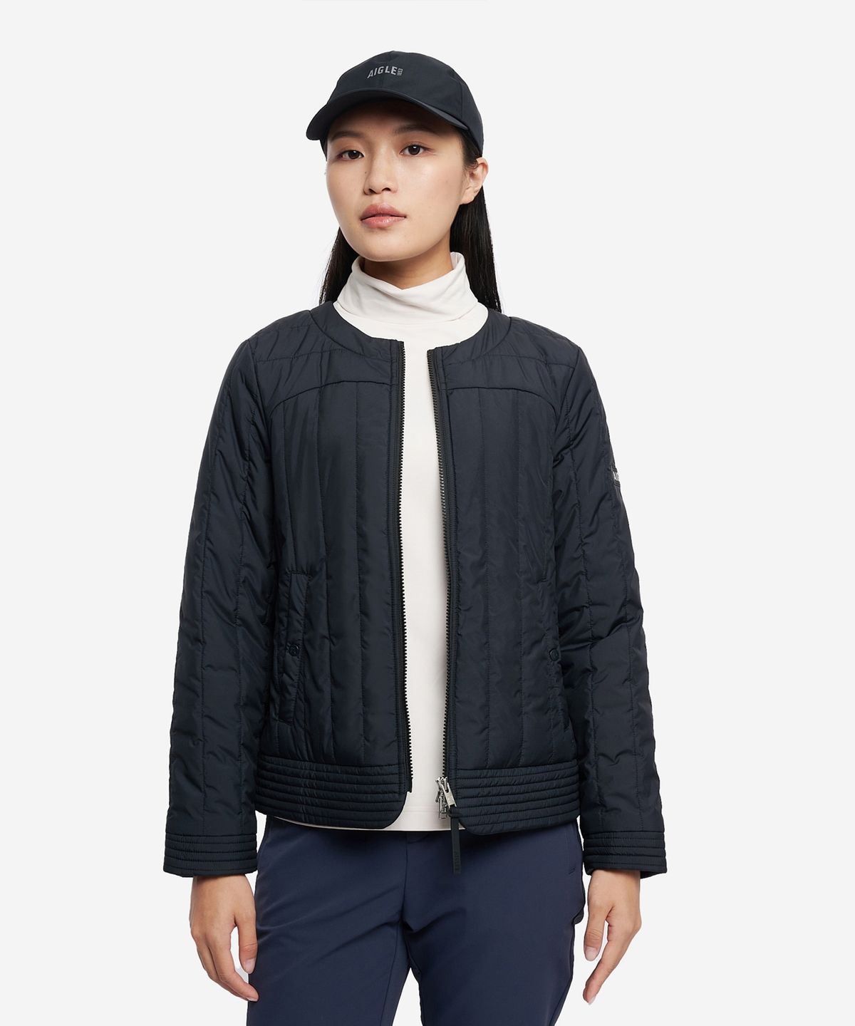 에이글(Aigle) 여성 웜 퀼티트 패딩 & 스카프 AAW25WOUI002NOI