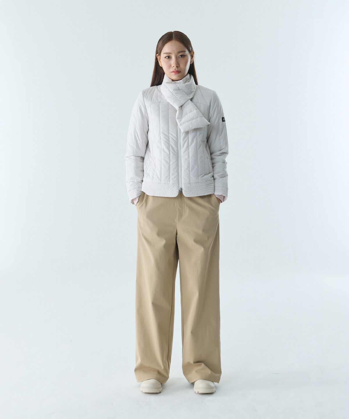 에이글(Aigle) 여성 웜 퀼티트 패딩 & 스카프 AAW25WOUI002DUS