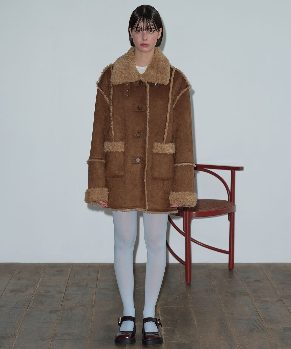 마가린핑거스(MARGARIN FINGERS) BUCKLE SUEDE MUSTANG (BROWN)