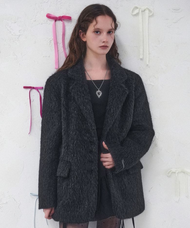 Elizabeth Boucle Blazer BLACK
