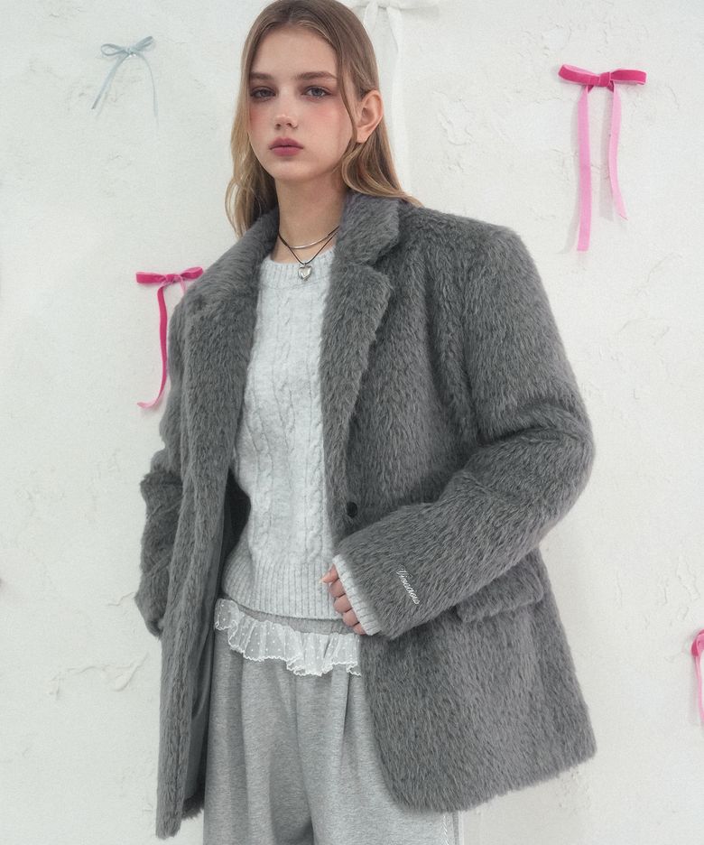Elizabeth Boucle Blazer GREY