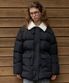 A FUR COLLAR DUCK DOWN HALF PADDING_BLACK