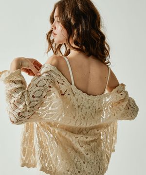 타히르 크로셰 커버업 가디건