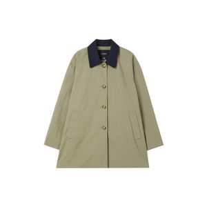 카라배색 하프트렌치코트 AR3WC89A