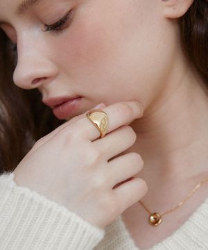 bold dome ring (R012_gold)