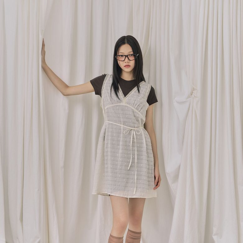 시스루 레이스 레이어드 원피스 AR3WO866
