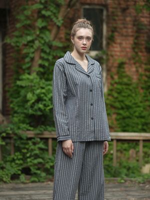 문셰이드 커플잠옷 긴팔 파자마 상하의 세트