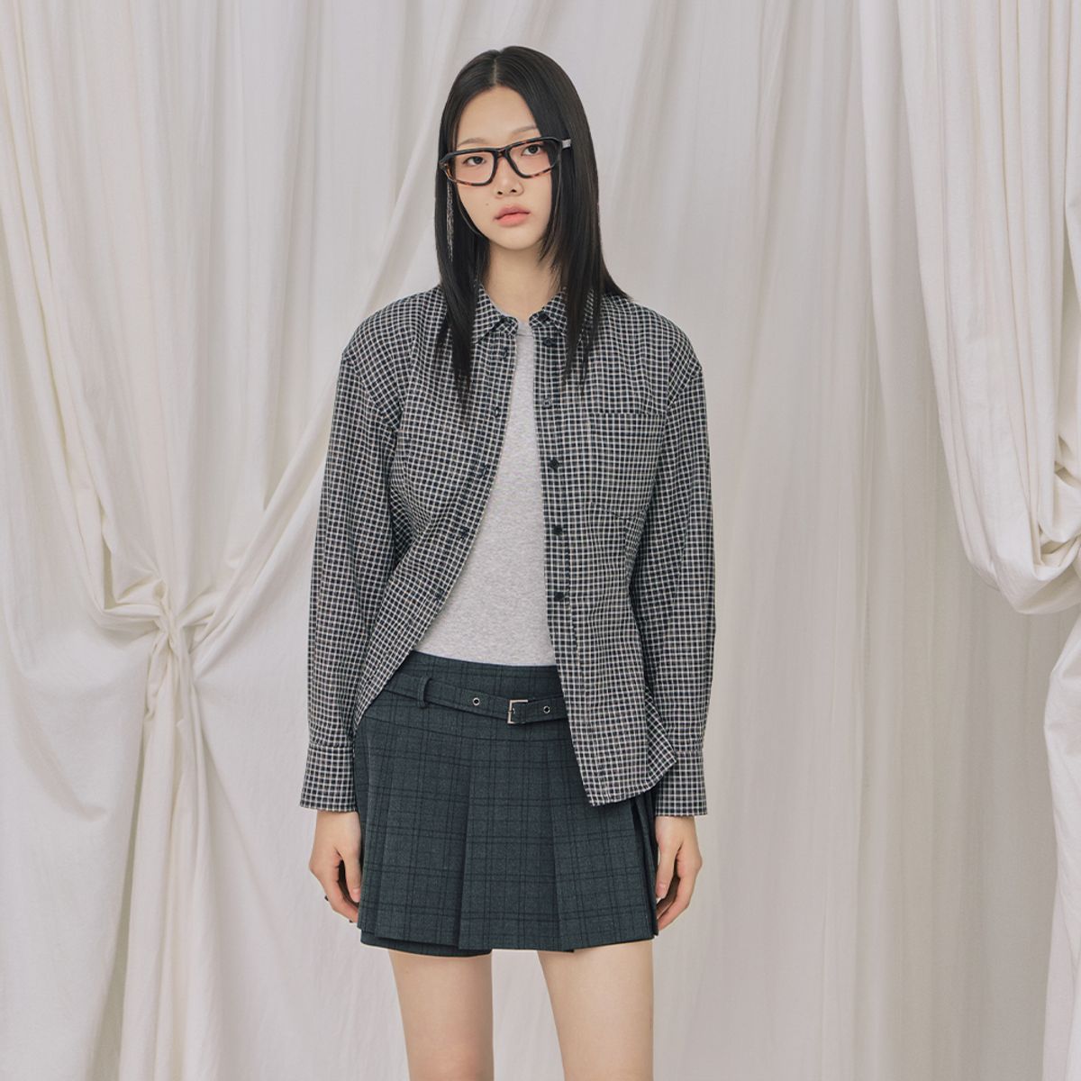 랩(LAP) 슬림핏 라인셔츠 AR3WB864