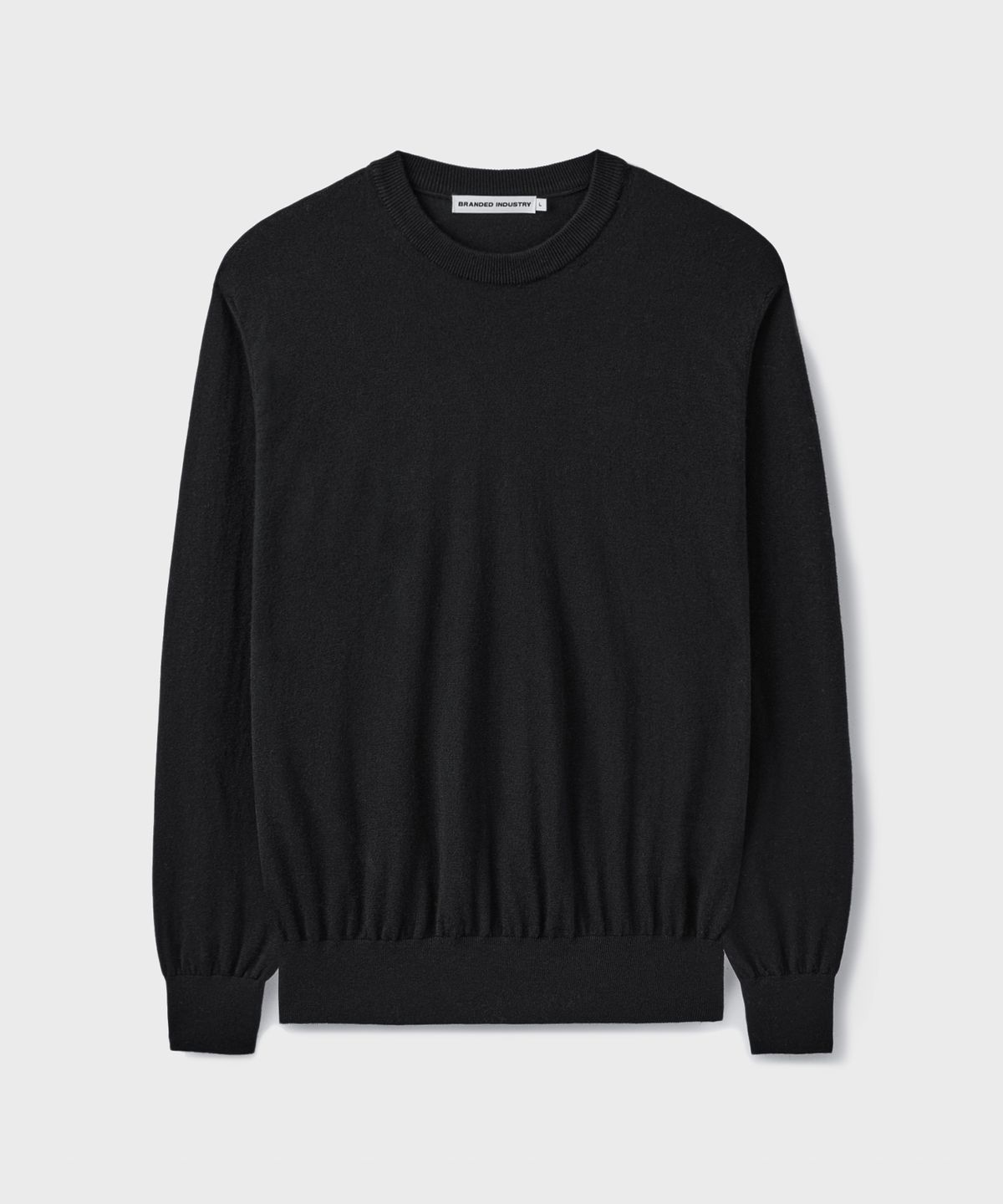 브랜디드(BRANDED) [SUPERIOR] ESSENTIAL SUPERFINE ROUND KNIT [BLACK]