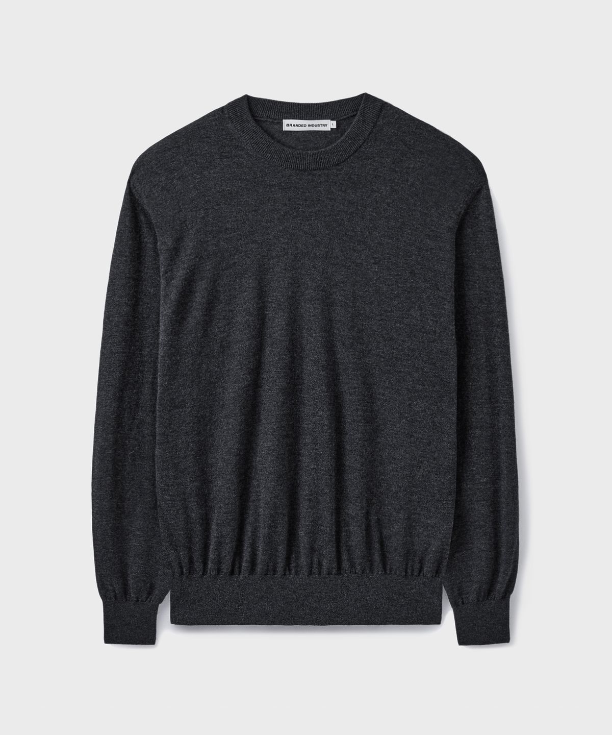 브랜디드(BRANDED) [SUPERIOR] ESSENTIAL SUPERFINE ROUND KNIT [CHARCOAL]