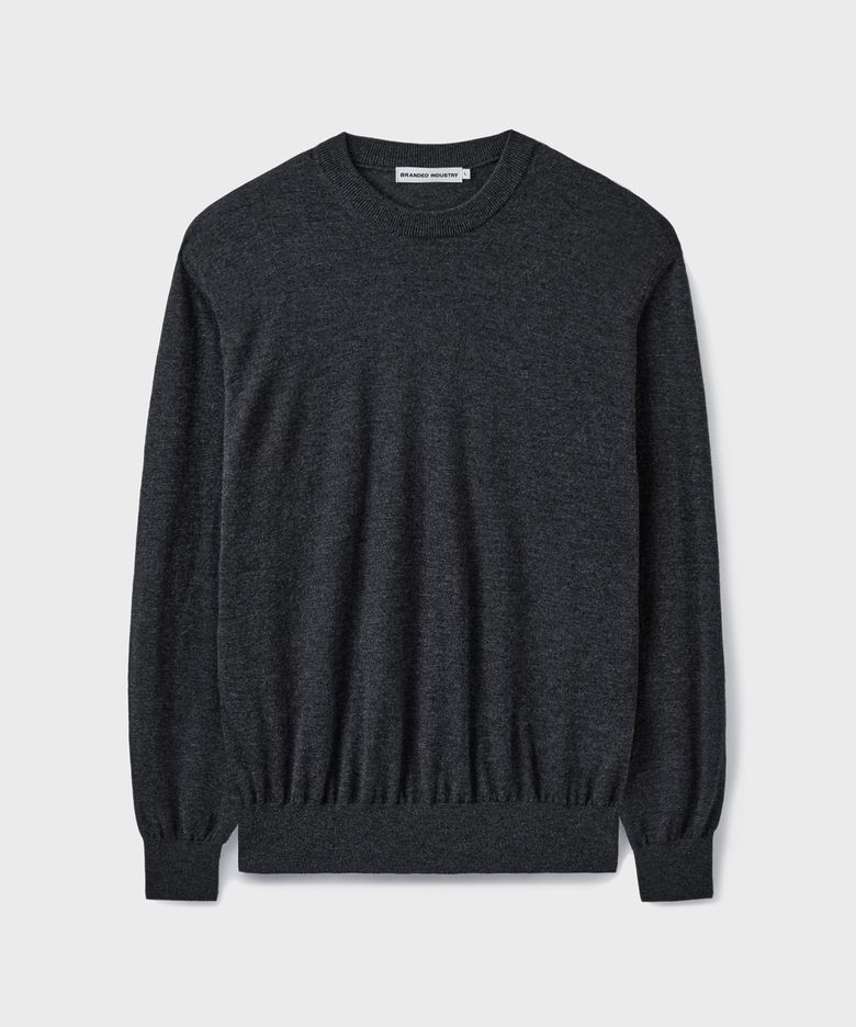 [SUPERIOR] ESSENTIAL SUPERFINE ROUND KNIT [CHARCOAL]