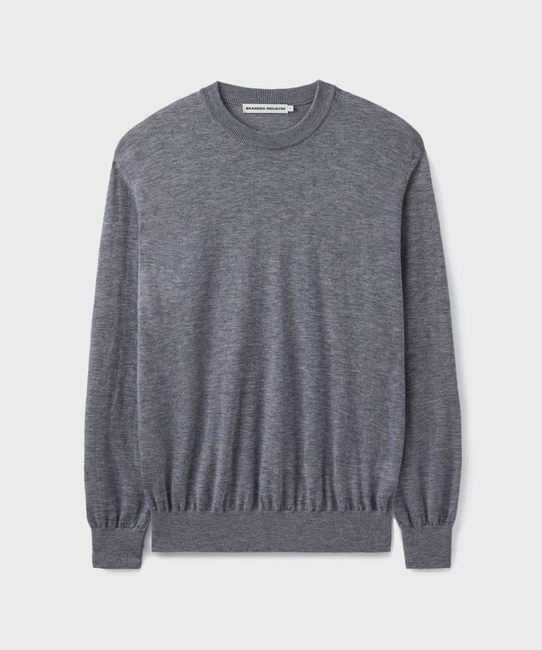[SUPERIOR] ESSENTIAL SUPERFINE ROUND KNIT [MELANGE GRAY]