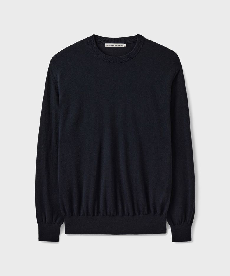 [SUPERIOR] ESSENTIAL SUPERFINE ROUND KNIT [DARK NAVY]
