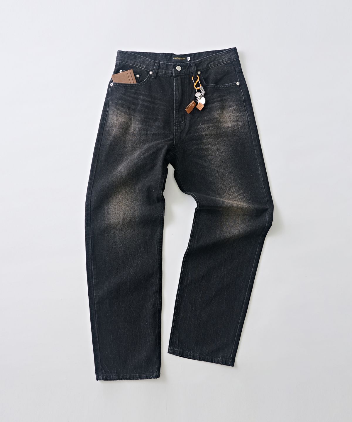아날로그무드(ANALOG MOOD) 세미 와이드 스트릿 데님 (블루)