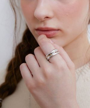 wave fold ring (R014_silver)