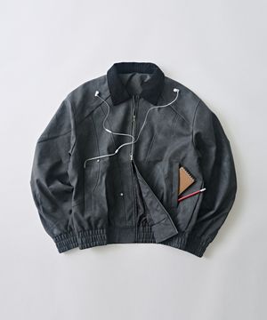 빈티지 리벳 블루종 워크 자켓(블랙)