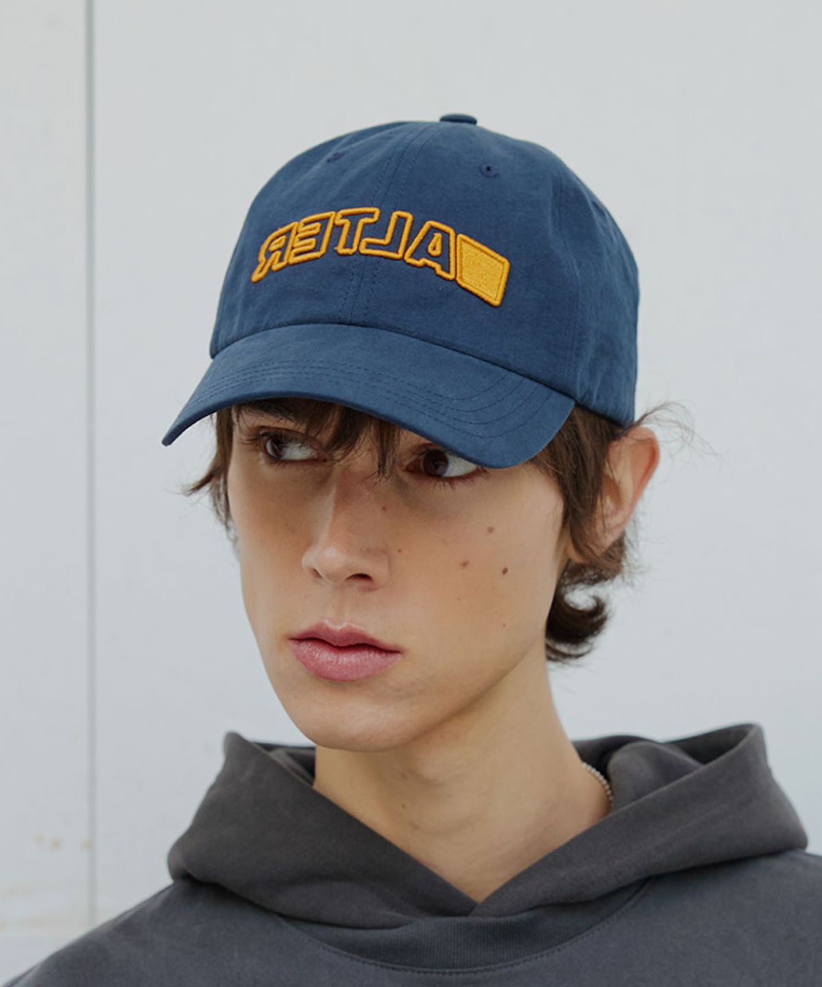 얼터 스튜디오(ALTER STUDIO) Cotton Neat Logo Ball Cap_Navy