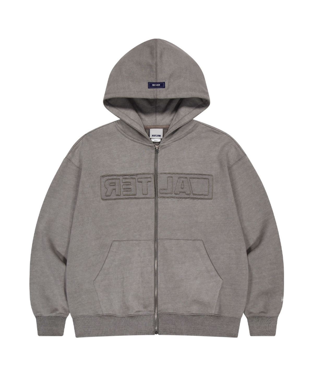 얼터 스튜디오(ALTER STUDIO) Pigment Applique Zip Up Hoodie_L/Grey