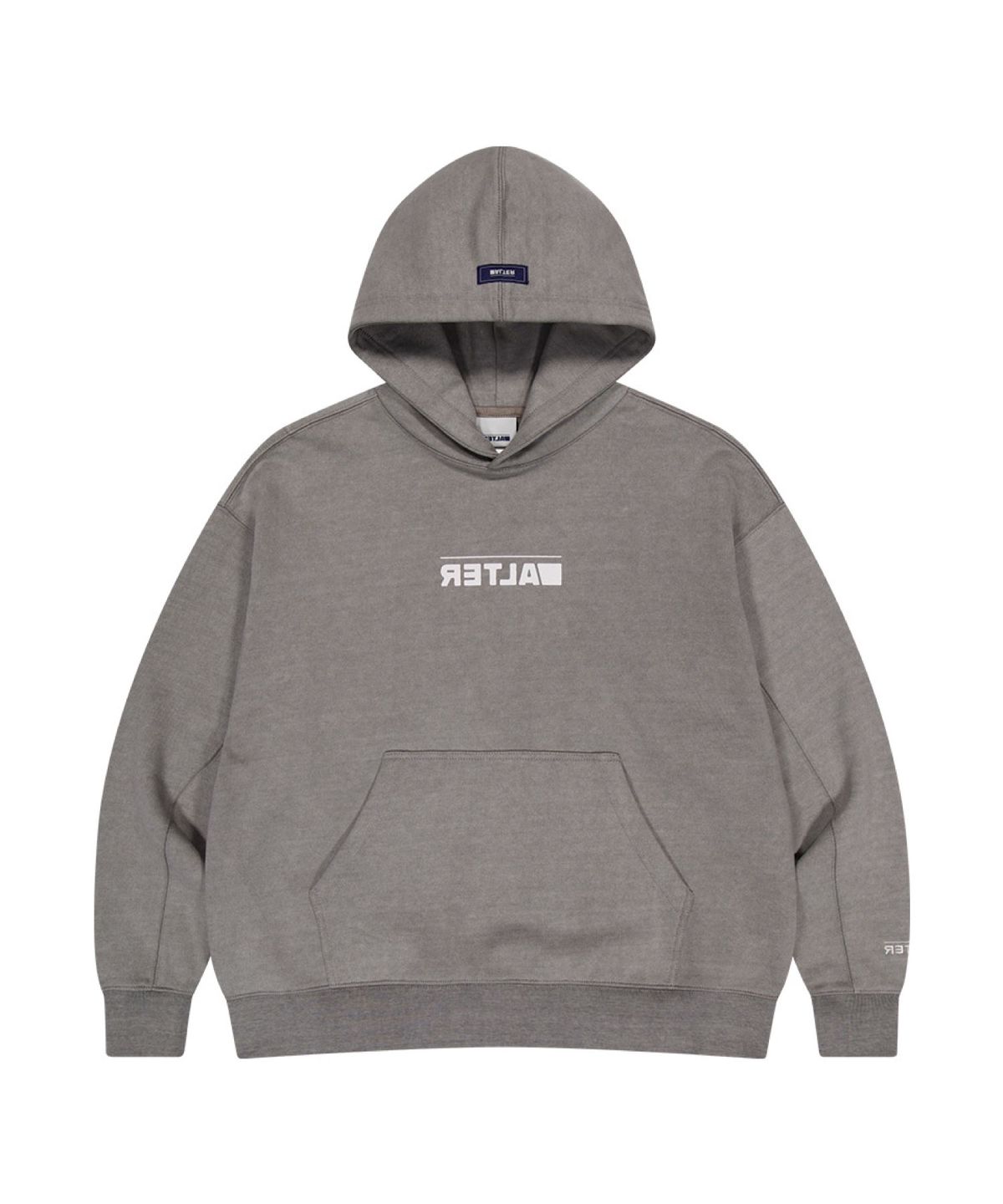 얼터 스튜디오(ALTER STUDIO) Pigment Neat Logo Hoodie_L/Grey