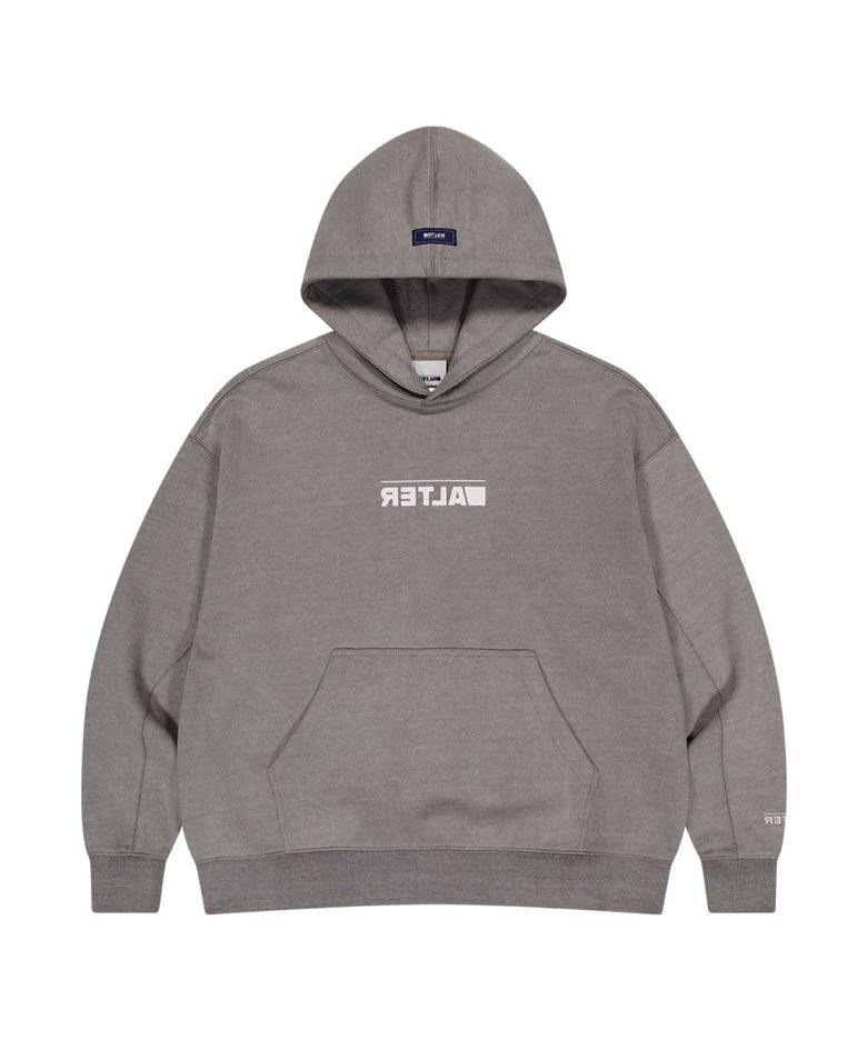 Pigment Neat Logo Hoodie_L/Grey