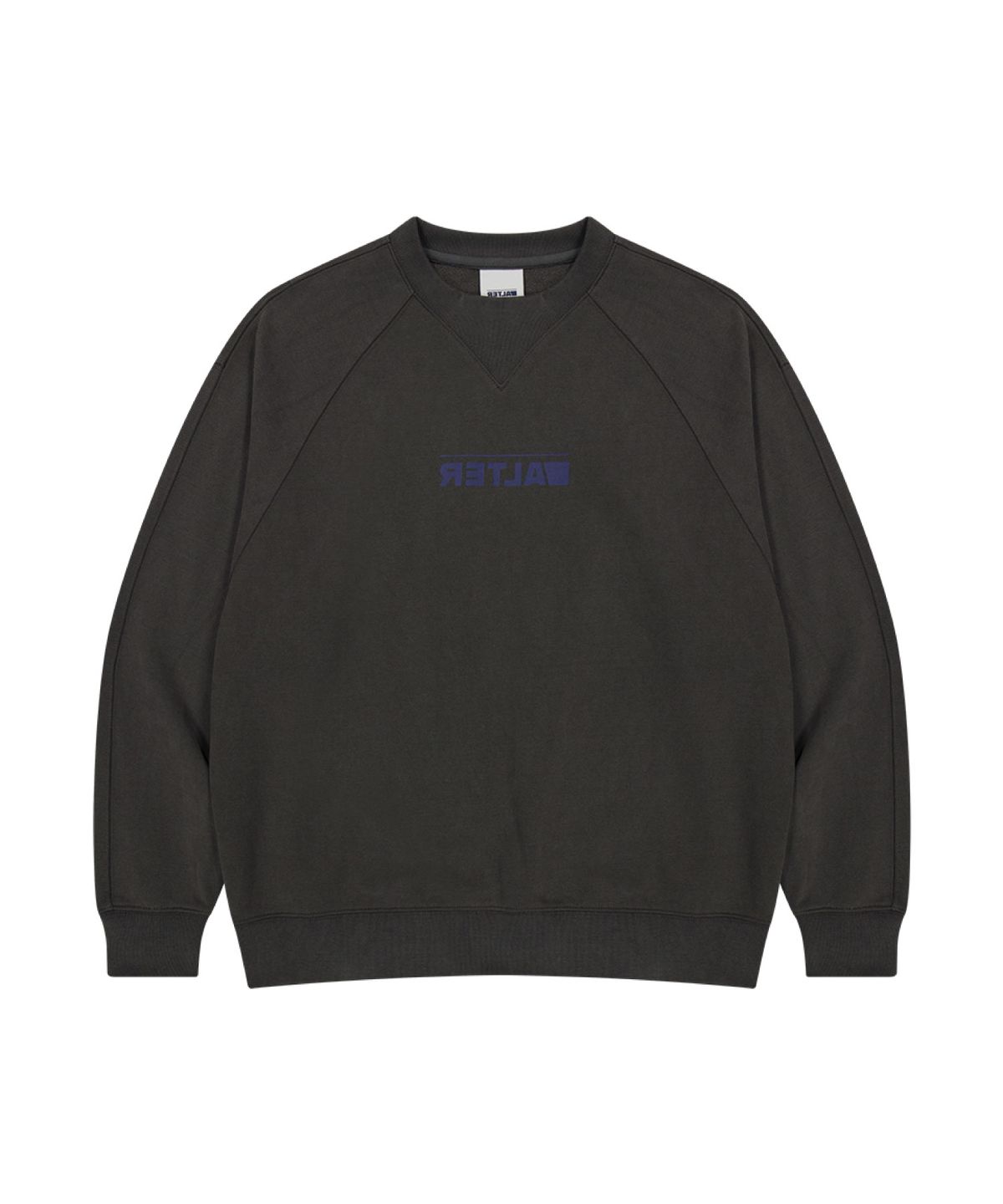 얼터 스튜디오(ALTER STUDIO) Pigment Raglan Neat Sweatshirt_Charcoal