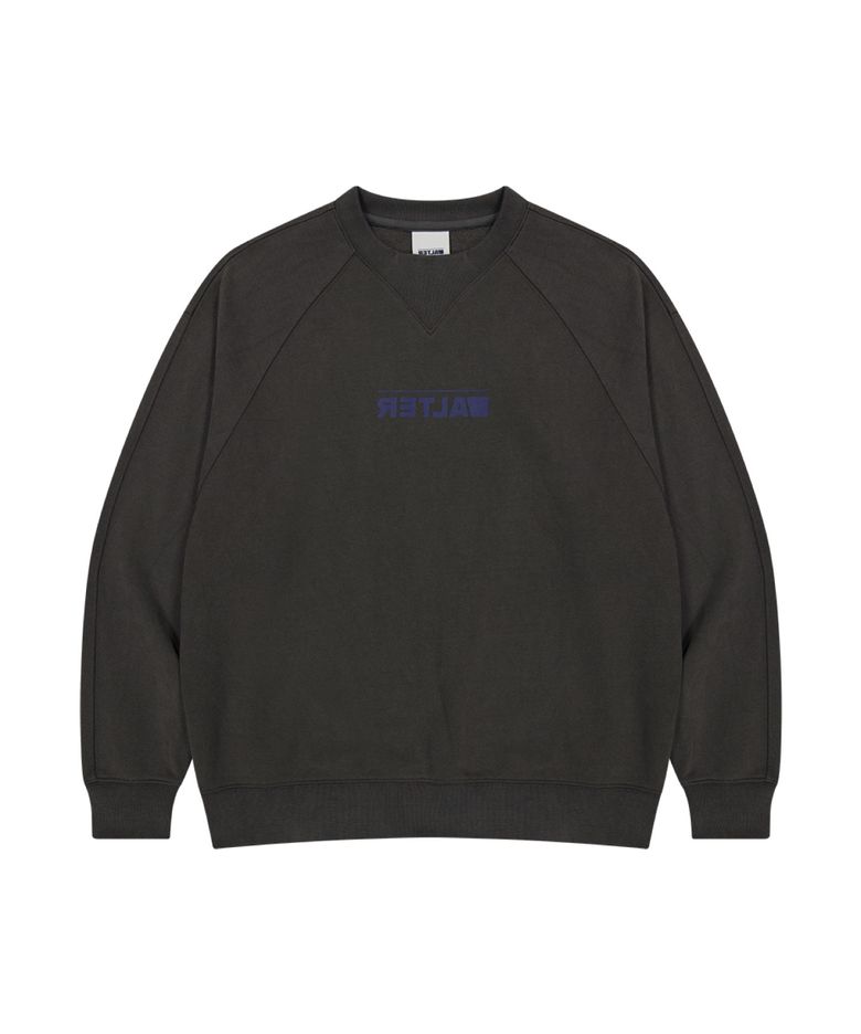 Pigment Raglan Neat Sweatshirt_Charcoal