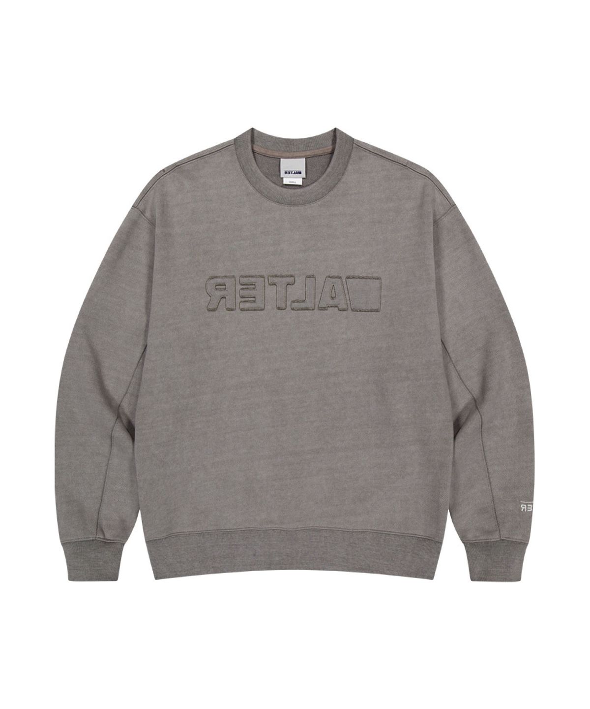 얼터 스튜디오(ALTER STUDIO) Pigment Applique Sweatshirt_L/Grey