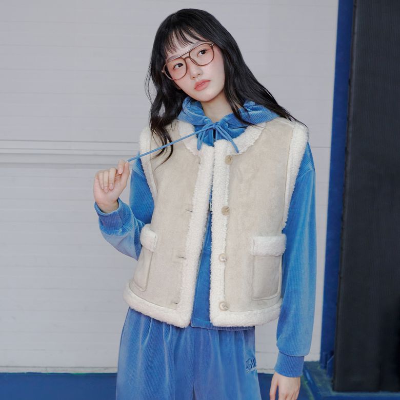 인조 무스탕 베스트 AR4MVA60