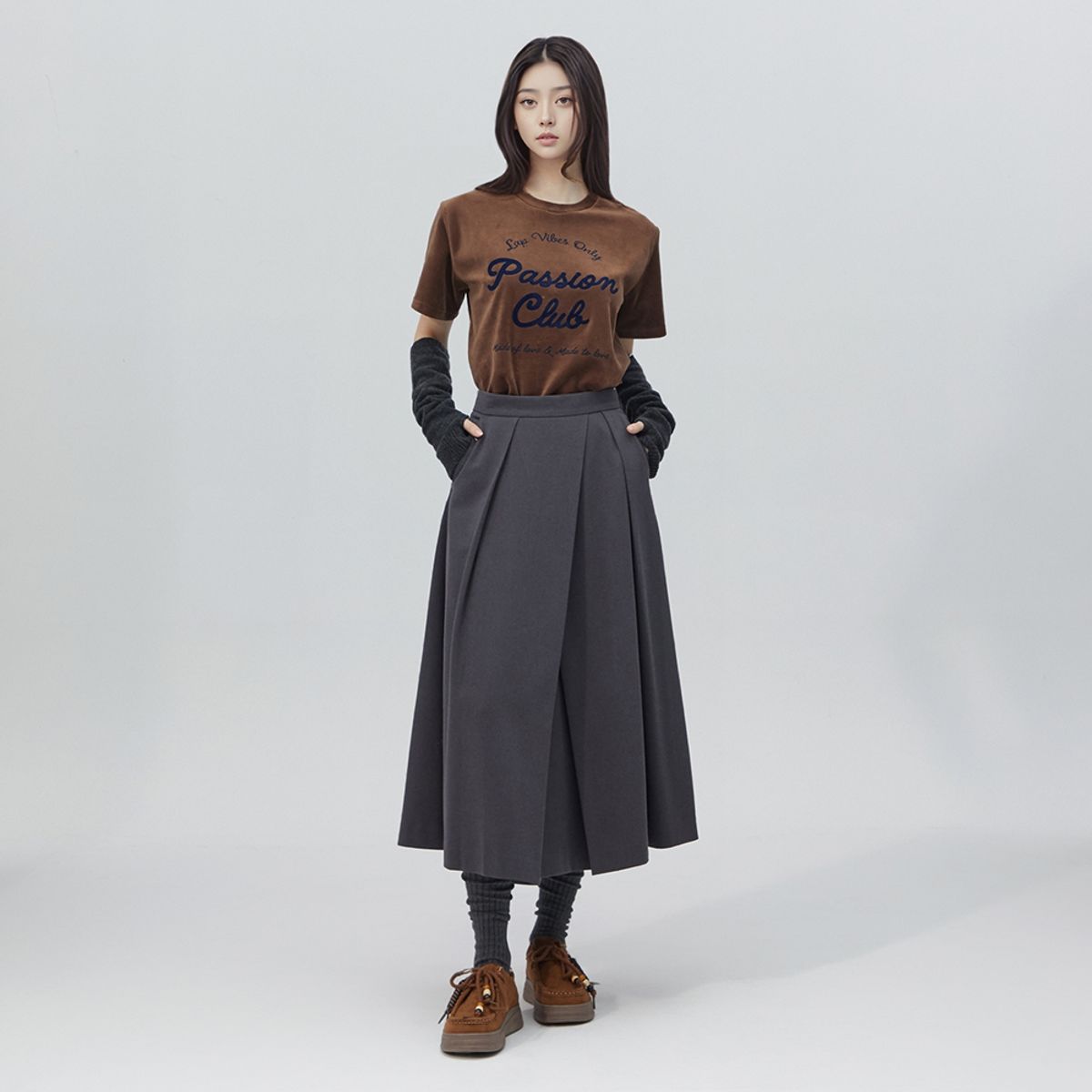 랩(LAP) 플레어 롱 스커트 AR4WSA65