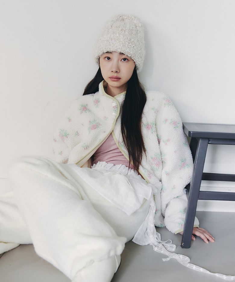 FLOWER REVERSIBLE FLEECE JACKET (3COLORS)
