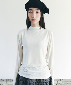 MOCK NECK T-SHIRT_IVORY