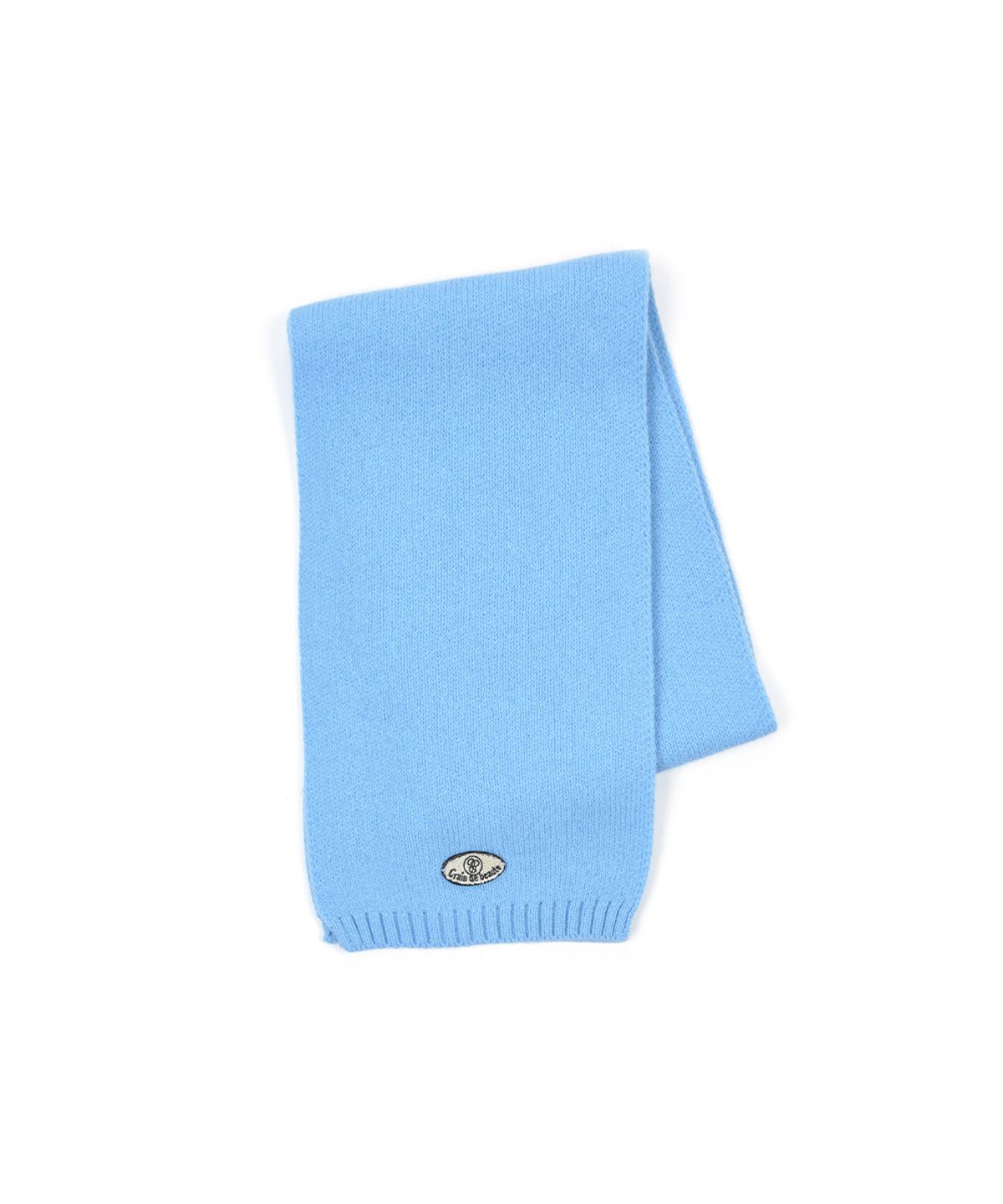 그랭드보떼(GRAIN DE BEAUTE) Mini Logo Wool Muffler [Sky Blue]
