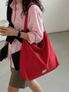 SYMBOL NYLON SHOPPER BAG [RED]