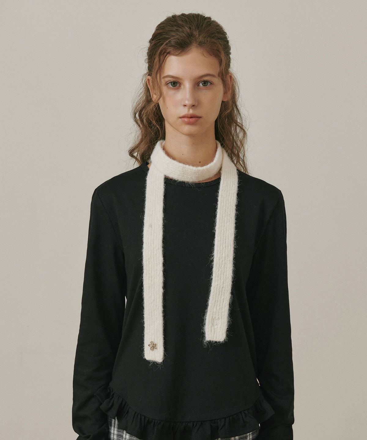 벨로엘(BELLOL) Slim soft muffler IVORY
