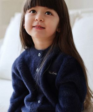 [KIDS]앙고라 가디건 네이비