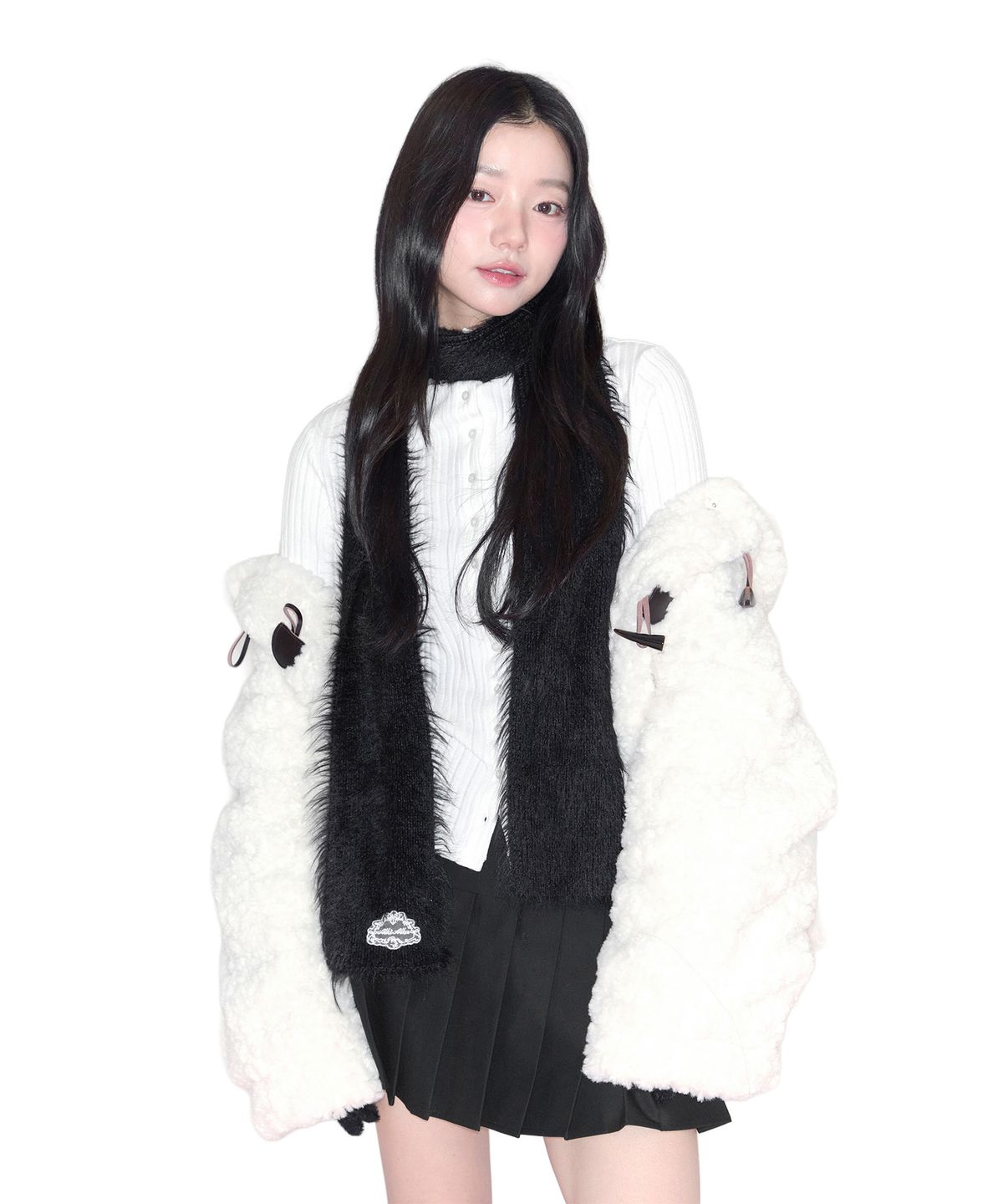 알키알카(ALKI ALKA) Fuzzy Muffler (Black)