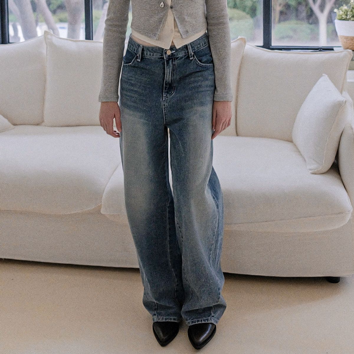 쿨키튼(KOOLKITTEN) Classic Wide Denim Pants