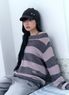 SORI OFF STRIPE KNIT / PINK