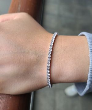 3미리 화이트스톤 테니스팔찌