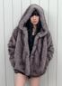 KOA HOOD FUR JACKET / GRAY