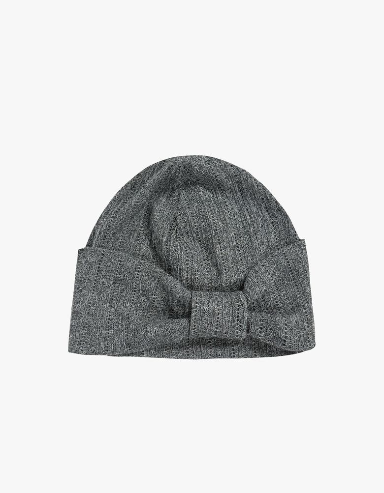 RIBBON KNIT BEANIE [MELANGE]