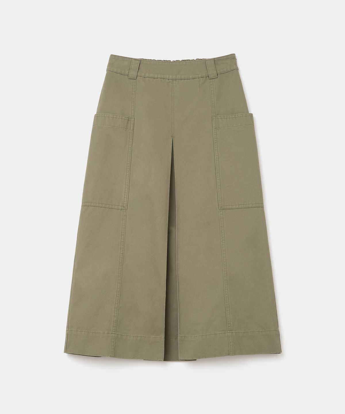 유니폼브릿지(UNIFORM BRIDGE) pocket long skirt(womens) olive