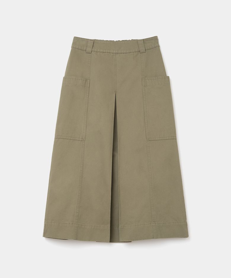 pocket long skirt(womens) olive