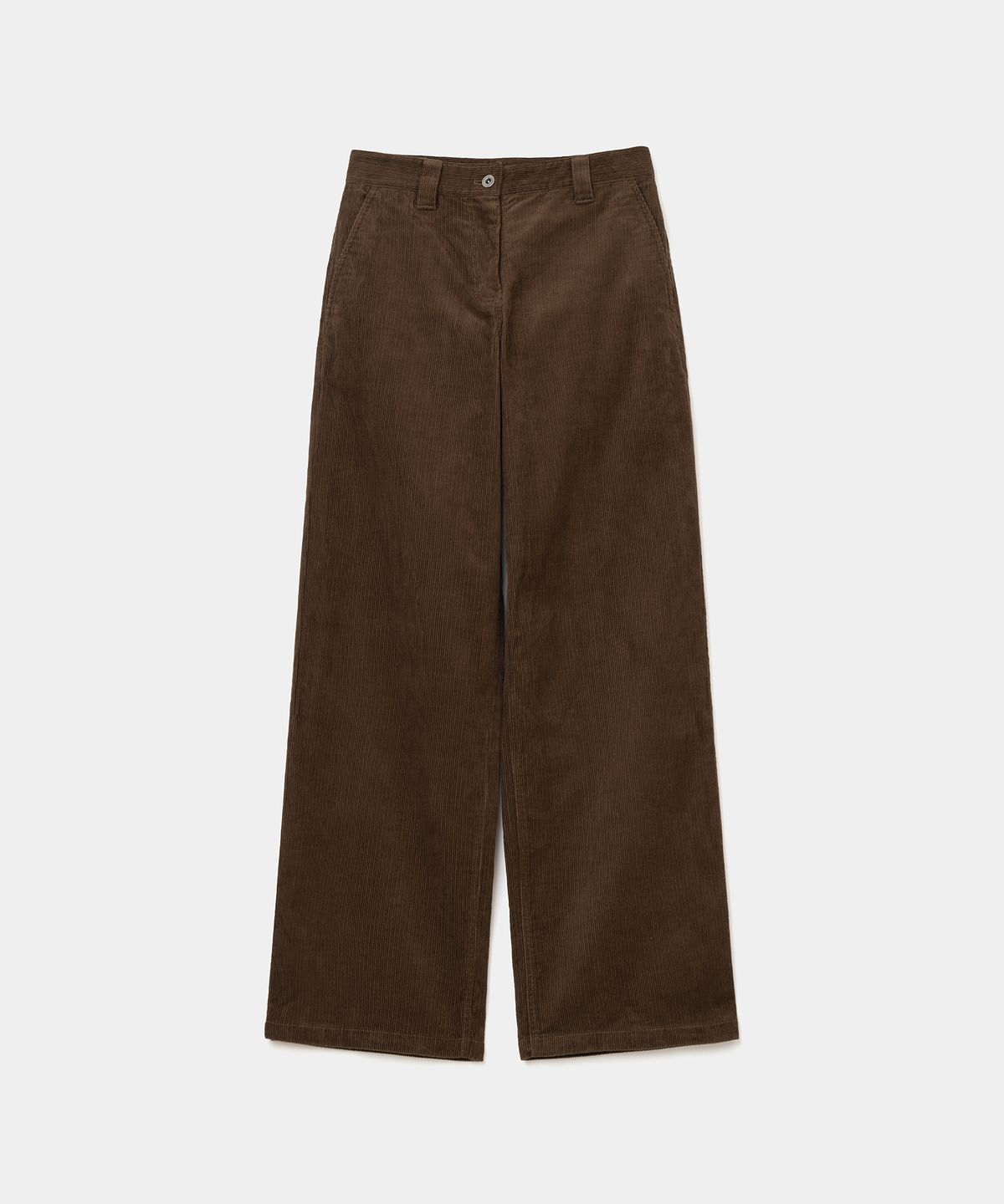 유니폼브릿지(UNIFORM BRIDGE) corduroy pants wide fit(womens) dark brown