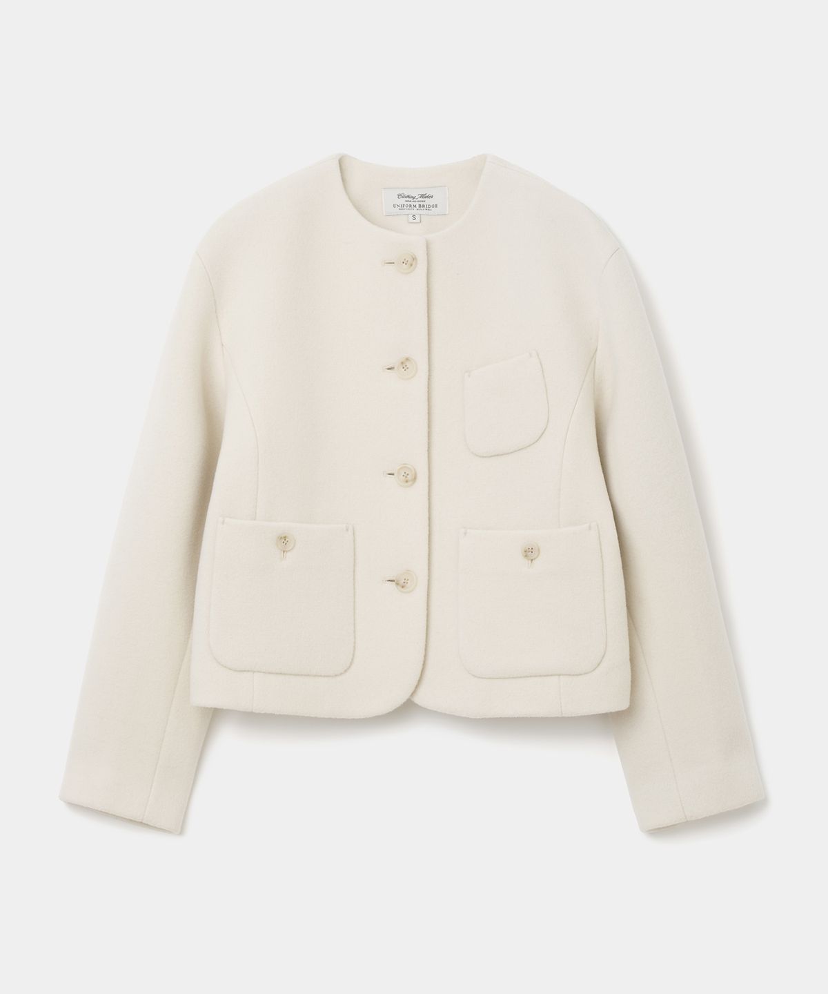 유니폼브릿지(UNIFORM BRIDGE) wool short jacket(womens) ivory