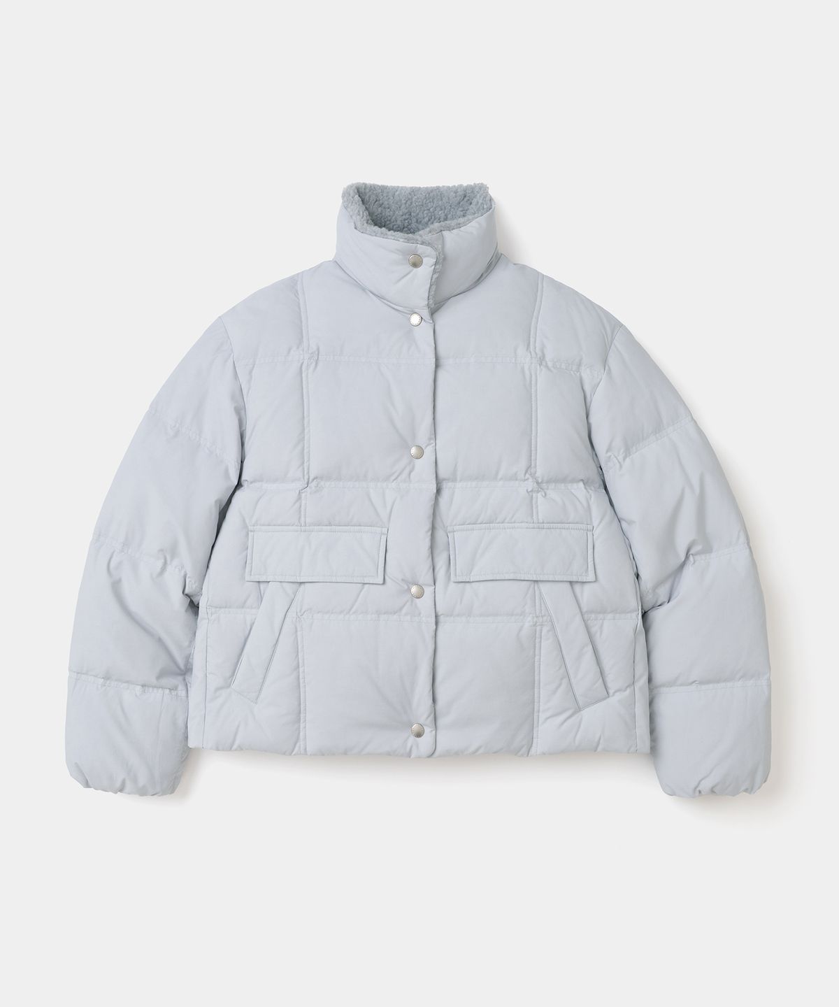 유니폼브릿지(UNIFORM BRIDGE) short down jacket(womens) light grey