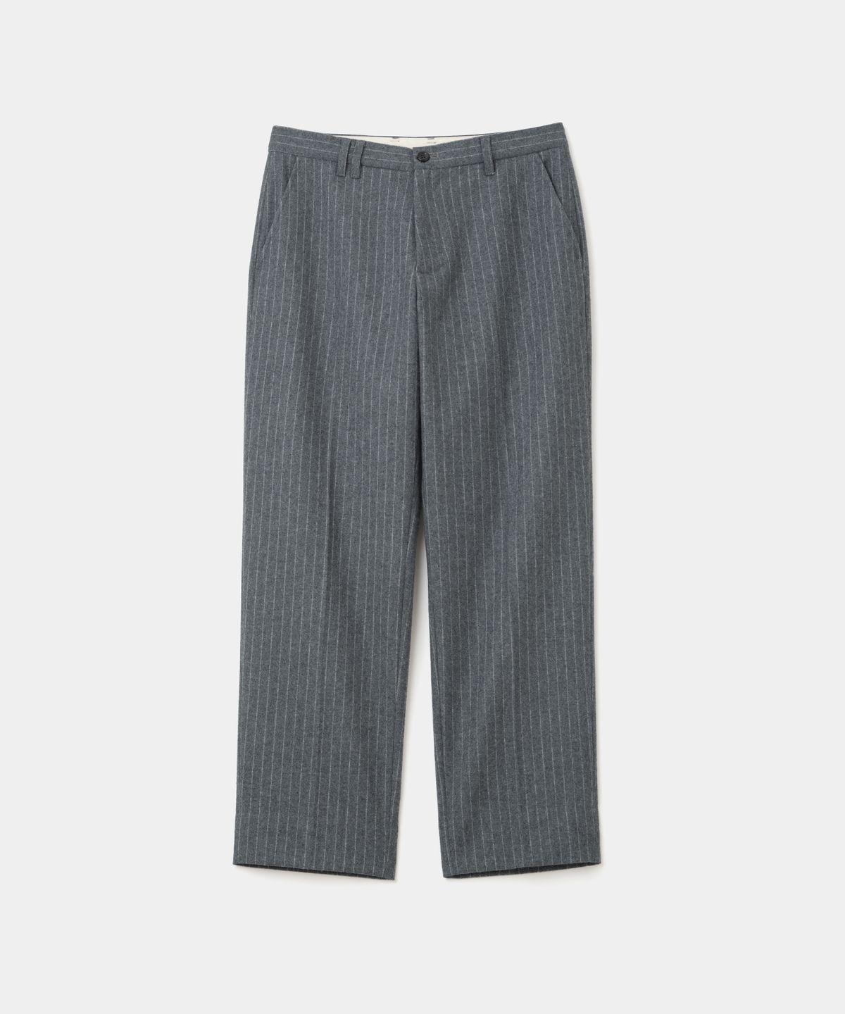 유니폼브릿지(UNIFORM BRIDGE) stripe wool trouser grey