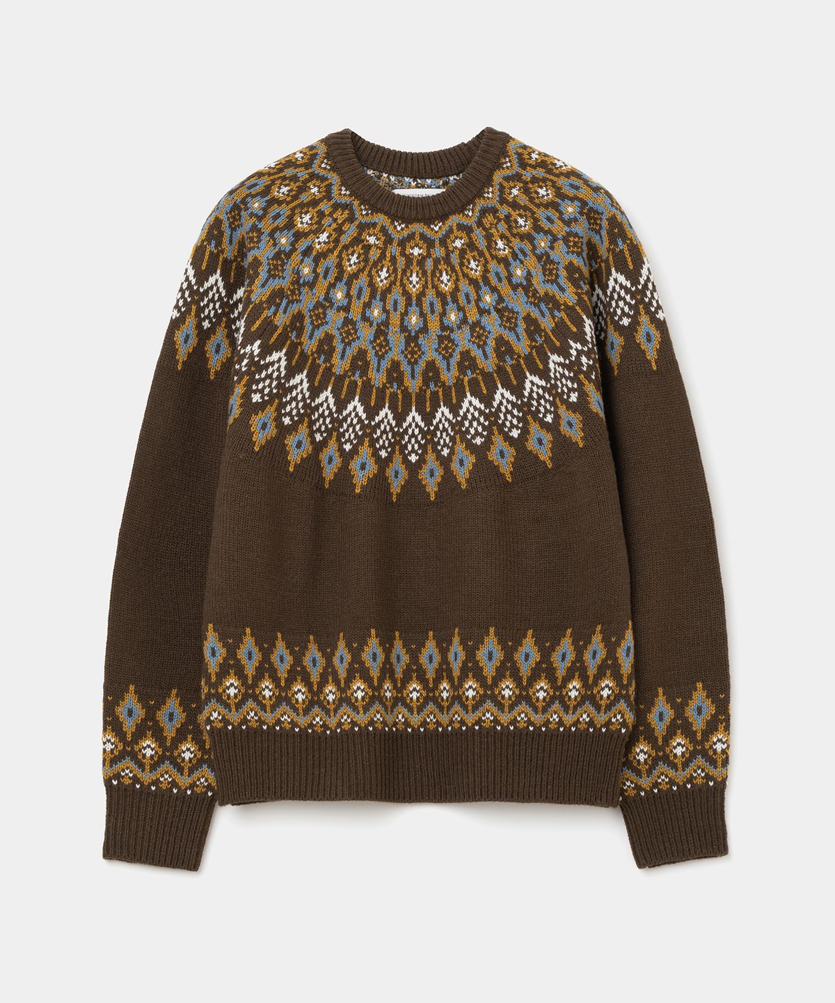 유니폼브릿지(UNIFORM BRIDGE) nordic crewneck knit brown
